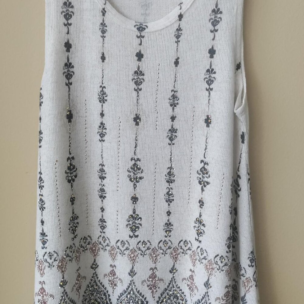 Embellished sparkly tank top